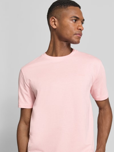 GANT T-Shirt mit Rundhalsausschnitt und Label-Stitching Hellrosa 3