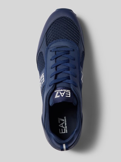 EA7 Emporio Armani Sneakers met labeldetails, model 'BLACK AND WHITE' Marineblauw - 3
