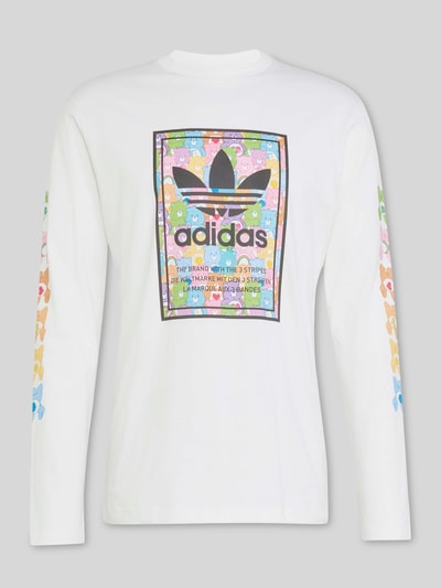 adidas Originals Bluzka z długim rękawem o kroju regular fit z czystej bawełny Biały 2