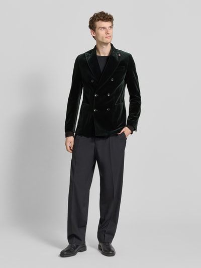 CG - Club of Gents Slim Fit Sakko aus Samt Modell 'Phinix' Dunkelgruen 1
