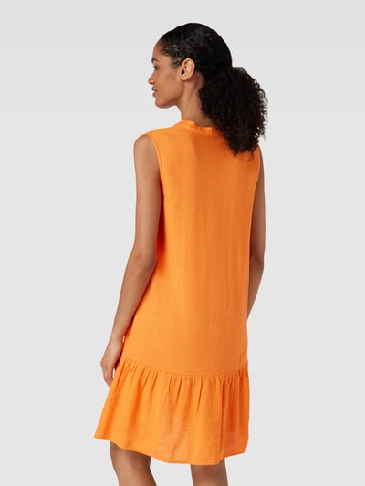 MORE & MORE Minikleid aus Leinen-Viskose-Mix mit Stehkragen Orange 5