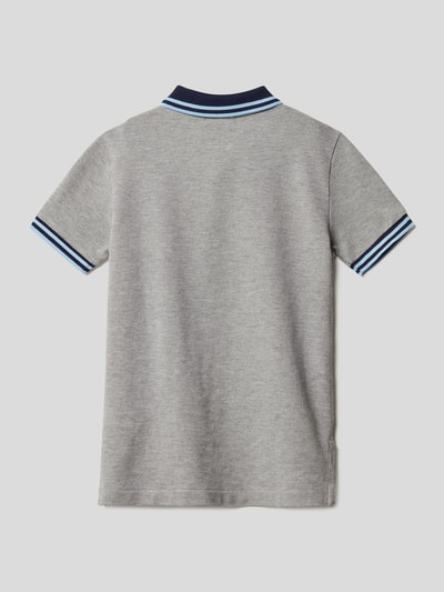 Polo Ralph Lauren Kids Koszulka polo z paskami w kontrastowym kolorze Średnioszary melanż 3