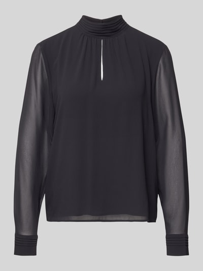 s.Oliver BLACK LABEL Regular Fit Langarmbluse mit Schlüsselloch-Ausschnitt Black 2