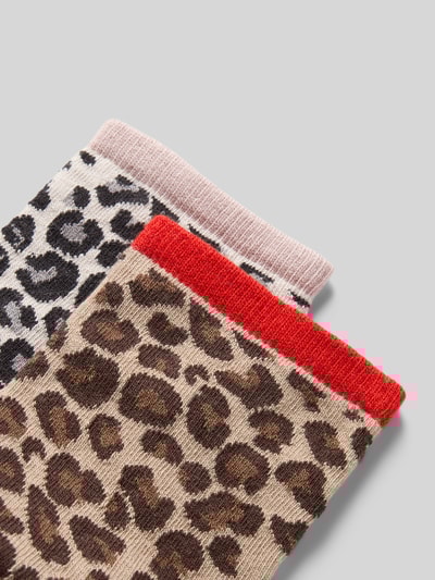 Jake*s Casual Socken mit elastischem Rippenbündchen im 2er-Pack Sand 2