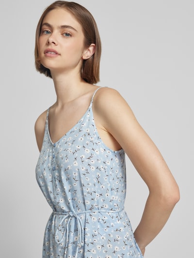 Pieces Getailleerde mini-jurk met tailleband, model 'NYA' Lichtblauw - 3