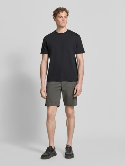 Marc O'Polo Slim Fit Shorts aus Baumwoll-Mix Modell 'SALO' Dunkelgrau 1