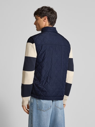 Gant Bodywarmer met opstaande kraag en labelstitching Marineblauw - 5