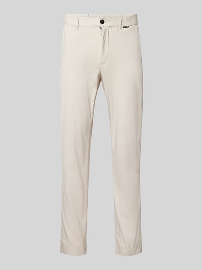 CK Calvin Klein Tapered Fit Hose mit Label-Detail Modell 'TECH' Sand 2