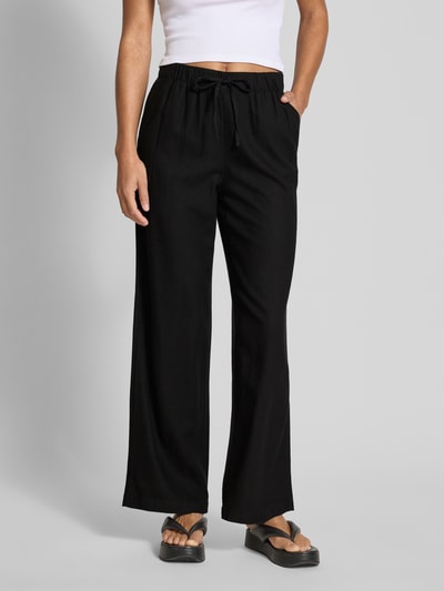 Only Weite Hose aus Viskose-Leinen-Mix Modell 'CARO' Black 4