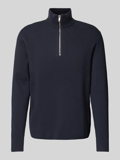 Lindbergh Relaxed Fit Strickpullover in Ripp-Optik Marine 2