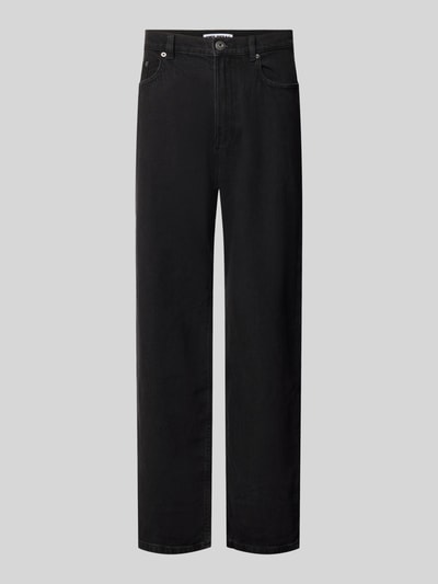 REVIEW Baggy Jeans in klassischem Five-Pocket-Design Black 1