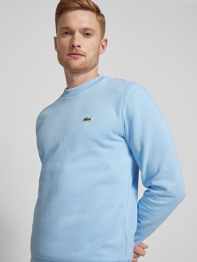 Lacoste Sweatshirt met logodetail Lichtblauw - 3