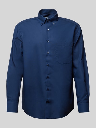 Eterna Comfort Fit Business-Hemd mit Button-Down-Kragen Marine 1