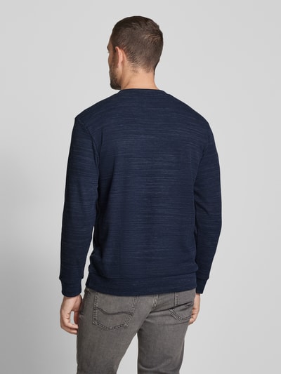 Tom Tailor Regular Fit Sweatshirt aus Baumwoll-Mix in Melange Dunkelblau 5