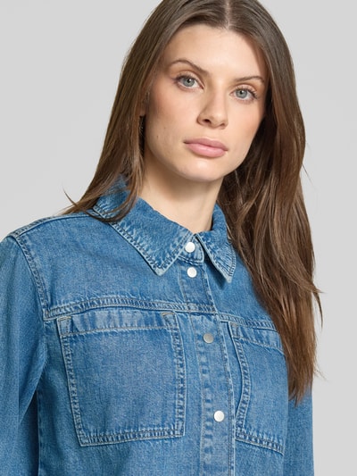 Tom Tailor Denim Boxy Fit Jeanshemd aus reiner Baumwolle  Blau 3