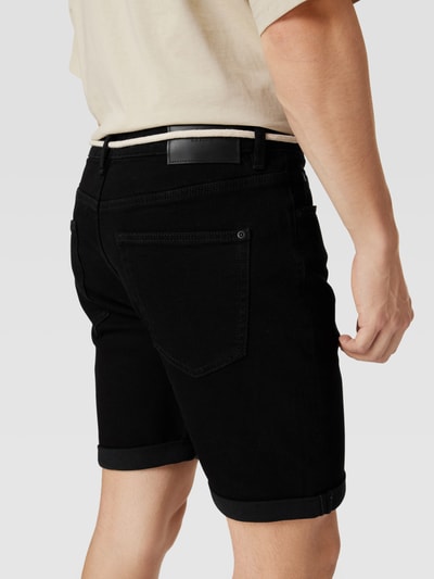 REVIEW Jeansshorts mit Label-Patch Black 3