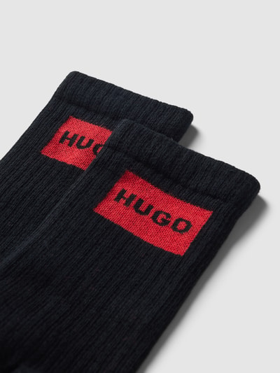 HUGO Socken mit Label-Stitching im 2er-Pack Black 2