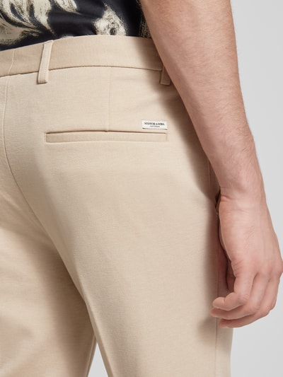 Scotch & Soda Slim fit chino met persplooien, model 'Mott' Beige - 3