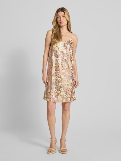 YAS Knielanges Kleid mit Pailletten Modell 'LALEA' Rosa 1