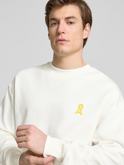 Armedangels Sweatshirt met labelstitching, model ´EMAAL' Offwhite - 3