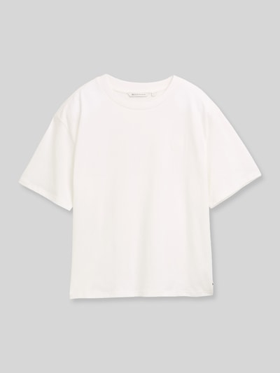 Tom Tailor Denim T-shirt o kroju relaxed fit z czystej bawełny Złamany biały 2