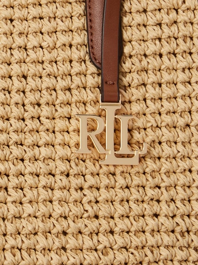 Lauren Ralph Lauren Shopper aus Stroh mit Logo-Applikation Beige 6