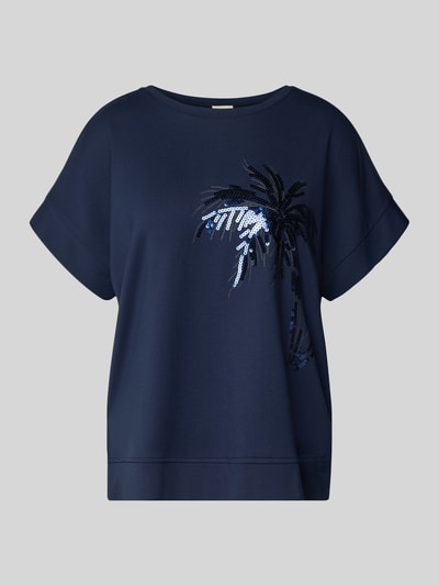 Milano Italy Bluza z rękawem 1/2 Granatowy 2