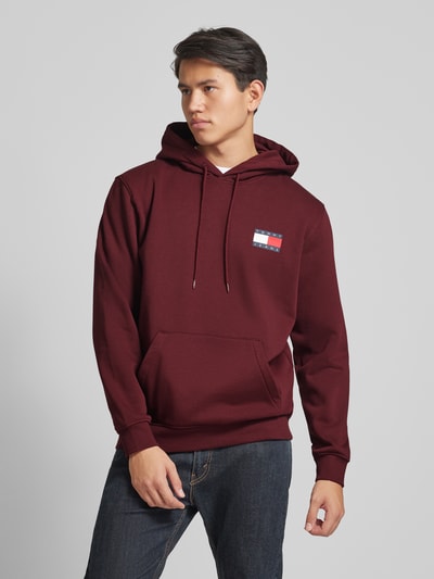 Tommy Jeans Hoodie mit Label-Print Modell 'ESSENTIAL' Bordeaux 4