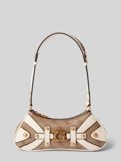 Guess Handtas met labelapplicatie, model 'MINTHA' Offwhite - 2