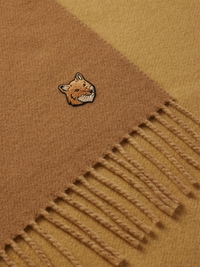 MAISON KITSUNE Schal mit Label-Detail Beige 2