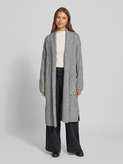 Tom Tailor Kardigan o kroju relaxed fit z mieszanki bawełny z dodatkiem wełny Średnioszary 4