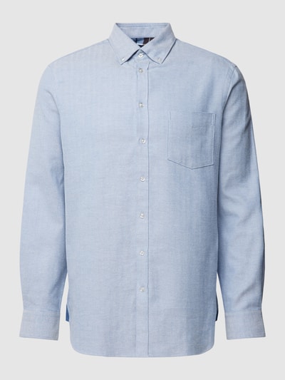 Christian Berg Men Freizeithemd mit Button-Down-Kragen Metallic Blue 2