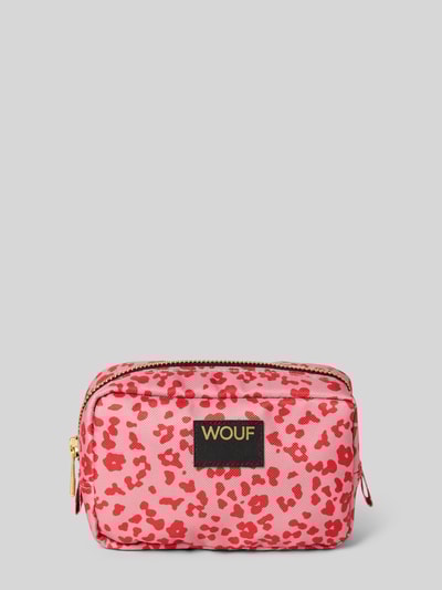 WOUF Kosmetiktasche mit Label-Patch Modell 'Roar' Pink 1