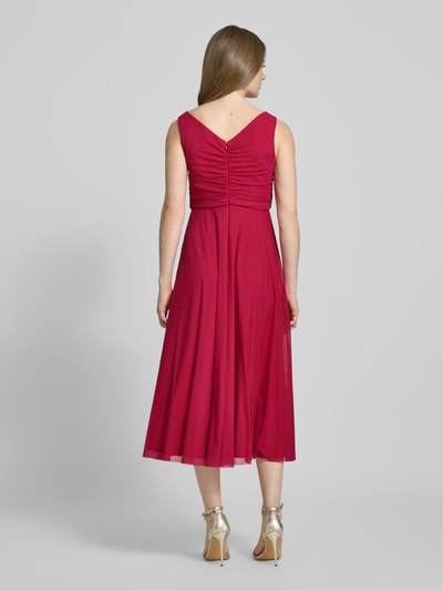 Christian Berg Cocktail Cocktailkleid mit V-Ausschnitt Kirsche 5