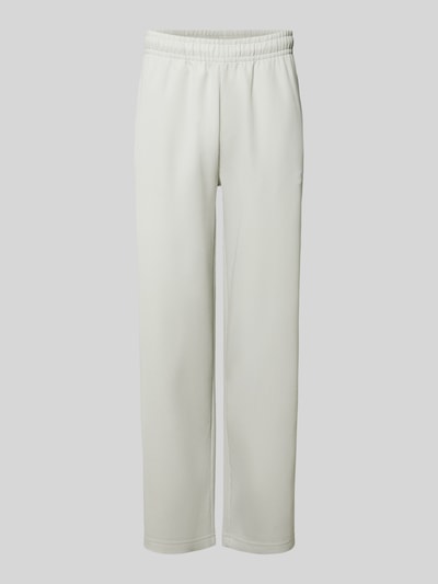Produktfoto, Sweatpants mit Strukturmuster und elastischem Bund von Pegador, mieszanka materiałów z dodatkiem streczu, krój relaxed fit, fakturowany wzór, elastyczny pas, długość wewnętrzna nogawki w rozmiarze M: 75 cm, kolor jasny, wyraźna tekstura