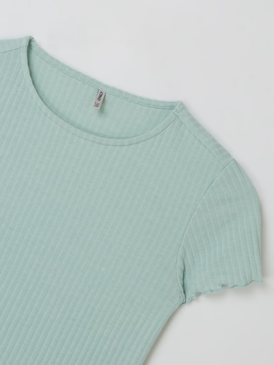 Only T-Shirt mit Muschelsaum Modell 'Nella'  Mint 2