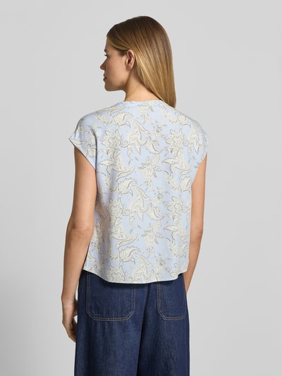 s.Oliver BLACK LABEL regular fit blouse van pure viscose Rookblauw - 5