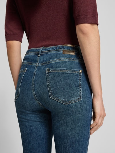 Brax Flared fit jeans met tailleband, model 'Mary' Jeansblauw - 3