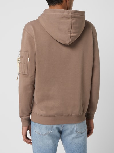 Alpha Industries Hoodie aus Bio-Baumwolle Hellbraun 5