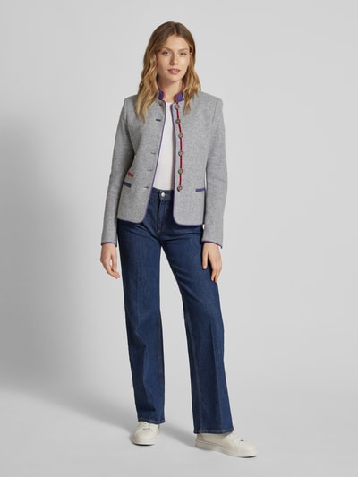 WHITE LABEL Getailleerde blazer met opstaande kraag Lichtgrijs - 1