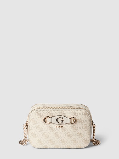 GUESS Handtasche mit Label-Applikation Modell 'IZZY' Ecru Melange 2