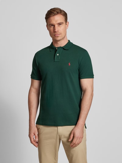 Polo Ralph Lauren Poloshirt mit Label-Stitching Dunkelgruen 4