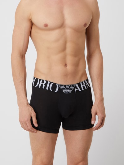 Emporio Armani Trunks mit Logo-Bund und Stretch-Anteil Black 2