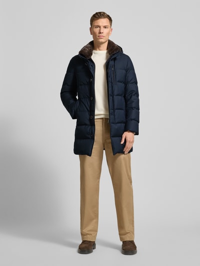 GimoS Steppmantel mit Kapuze Marine 1