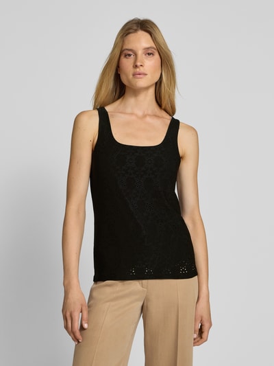 Soyaconcept Top mit Lochstickerei Modell 'INGELA' Black 4
