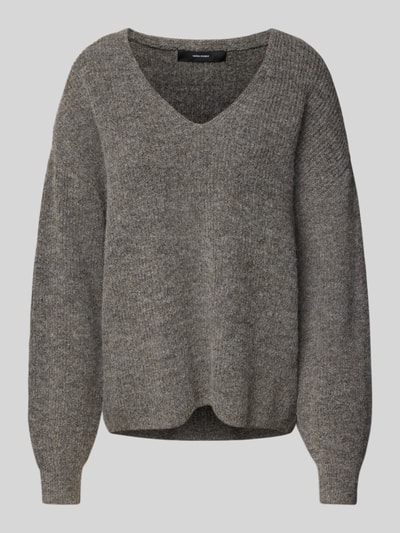 Vero Moda Loose fit gebreide pullover met wol, model 'DESMA' Middengrijs - 2