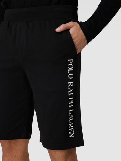 Polo Ralph Lauren Underwear Slim Fit Sweatshorts mit Label-Stitching Modell 'LOOPBACK' Black 3