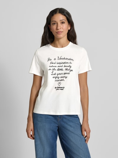Weekend Max Mara Regular Fit T-Shirt aus reiner Baumwolle Modell 'ARA' Weiss 4