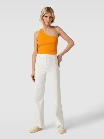 Gestuz Top met one shoulder-band, model 'Drew' Oranje - 1