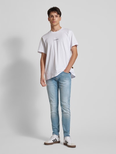 G-Star Raw Skinny fit jeans met riemlussen, model 'Revend' Lichtblauw - 1